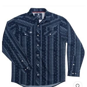 AG Gear Stockyard Long Sleeve Western Shirt 2XL UPF 30 Pearl Snap Mens Bandana